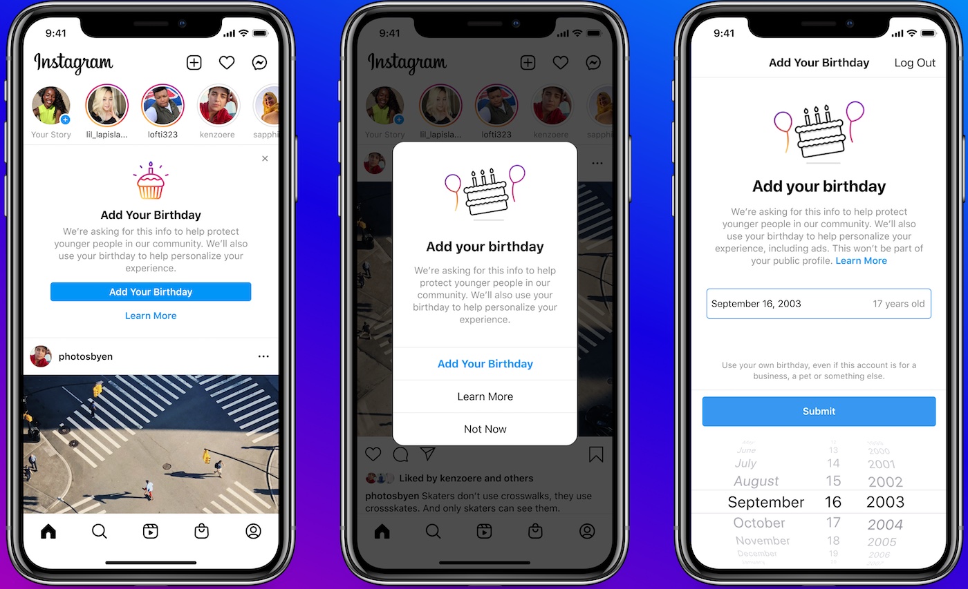 Instagram Date de Naissance Obligatoire