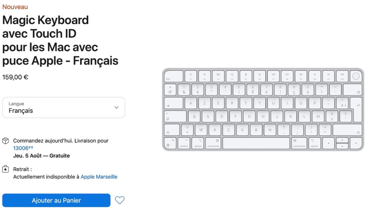 Magic Keyboard avec Touch ID Disponible Achat