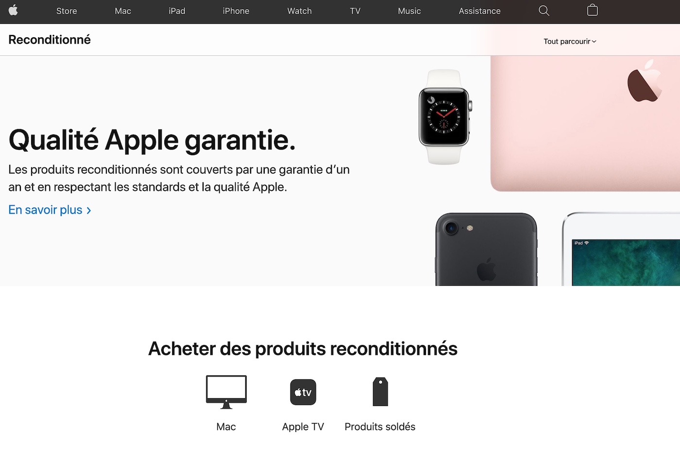 Apple retire les iPhone et iPad du refurb français