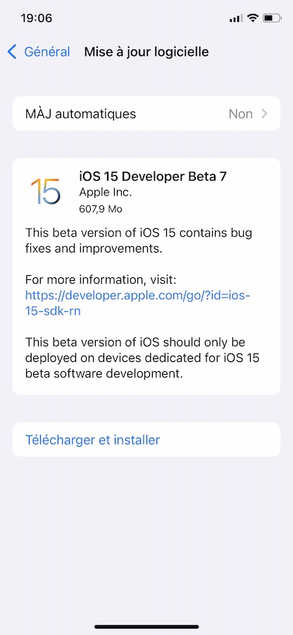 iOS 15 Beta 7 Disponible
