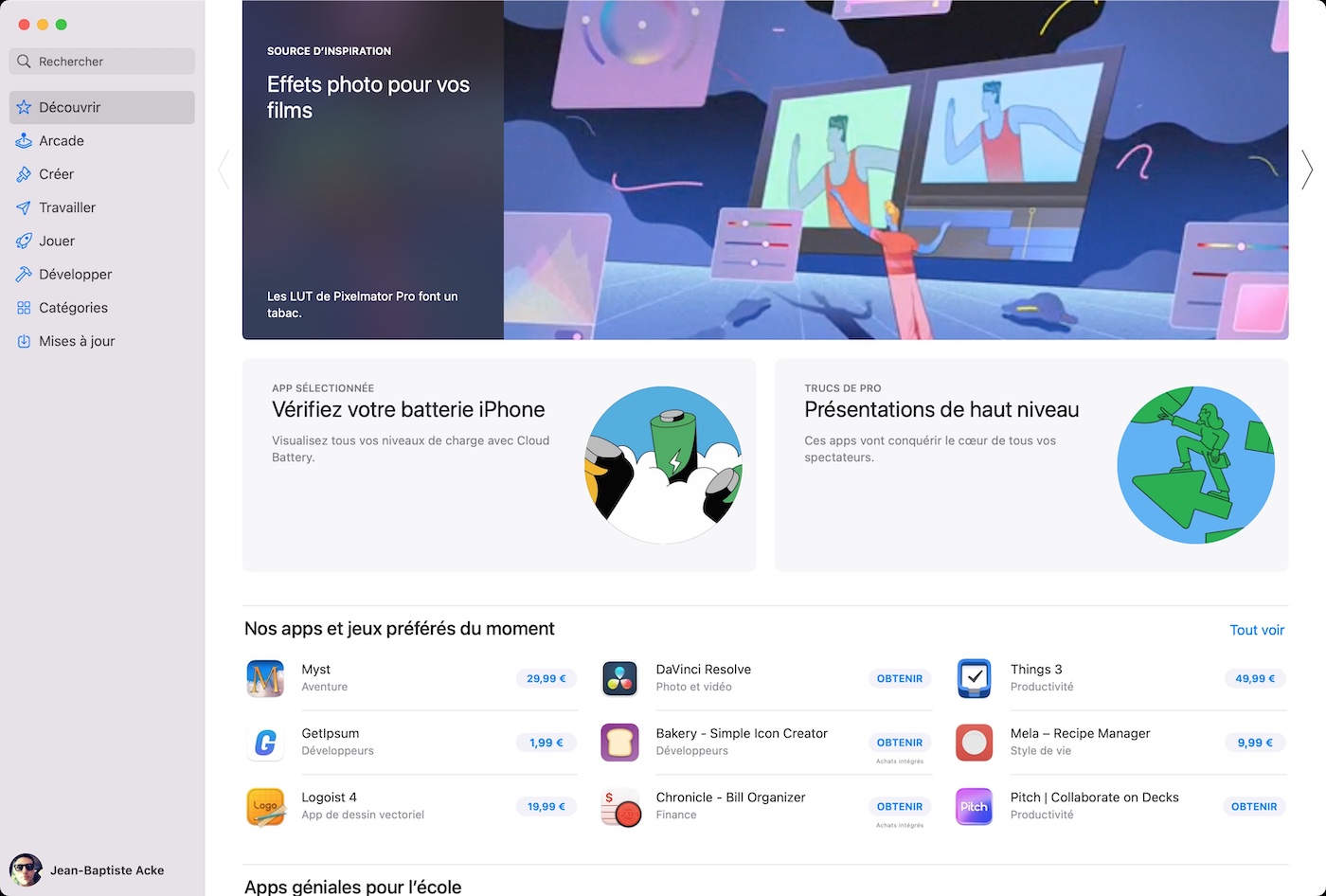Mac App Store Page Accueil
