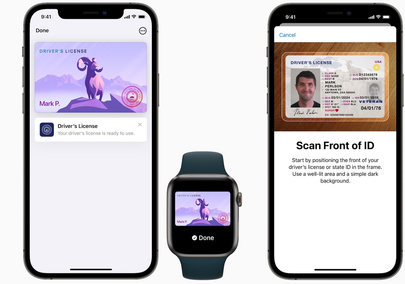 Permis de Conduire iPhone Apple Watch Wallet
