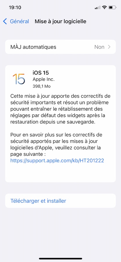 iOS 15 Disponible
