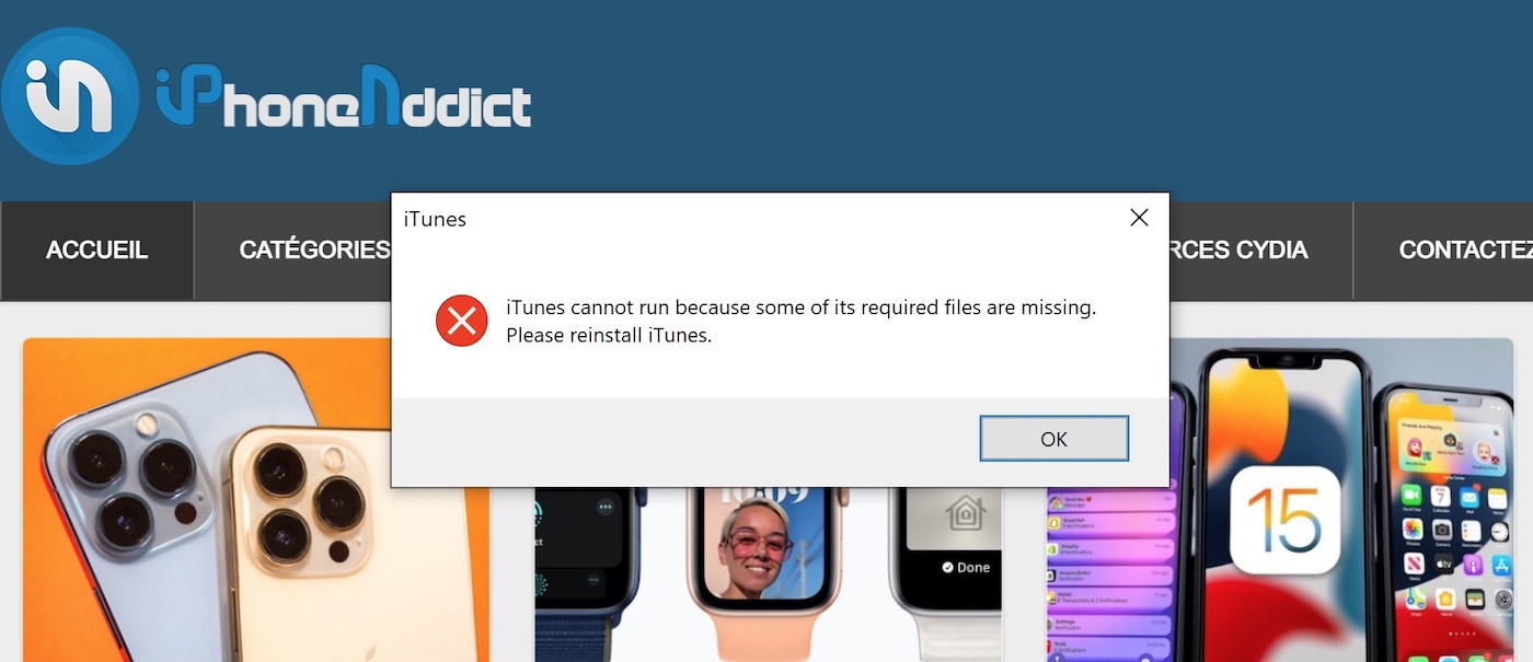 iTunes 12.12.06 Windows Bug Ouverture
