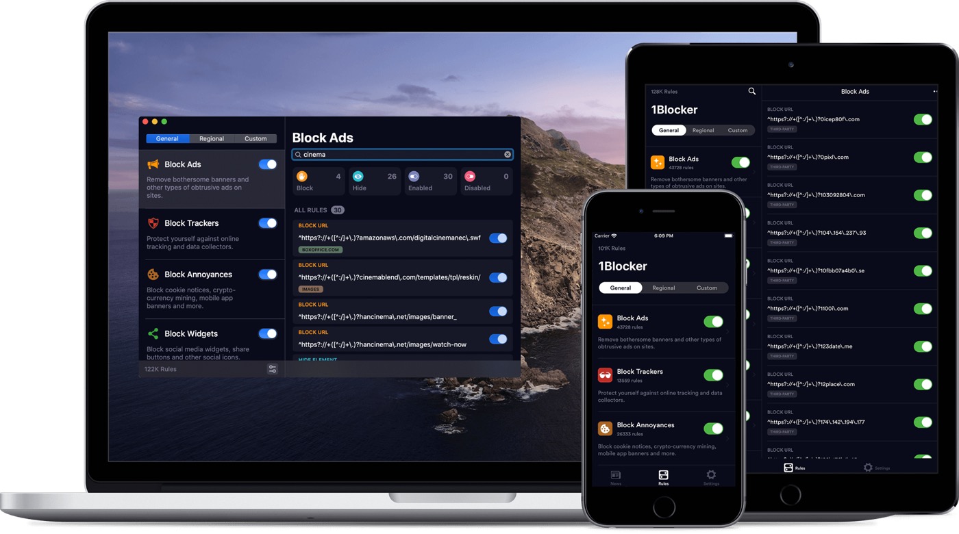1Blocker Application iPhone iPad Mac