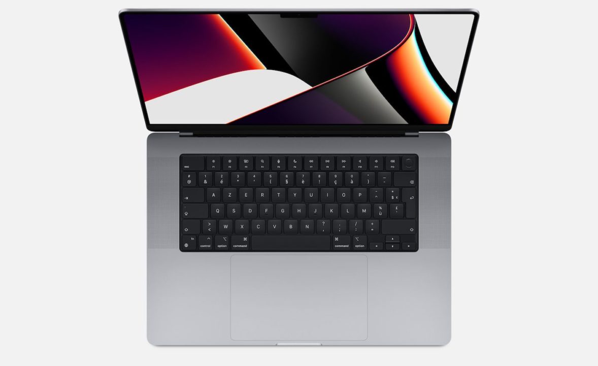 MacBook Pro 2021 Officiel Vue Dessus Clavier