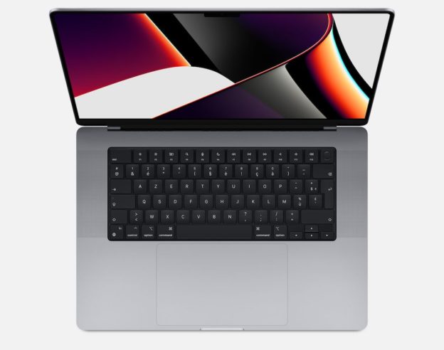 MacBook Pro 2021 Officiel Vue Dessus Clavier