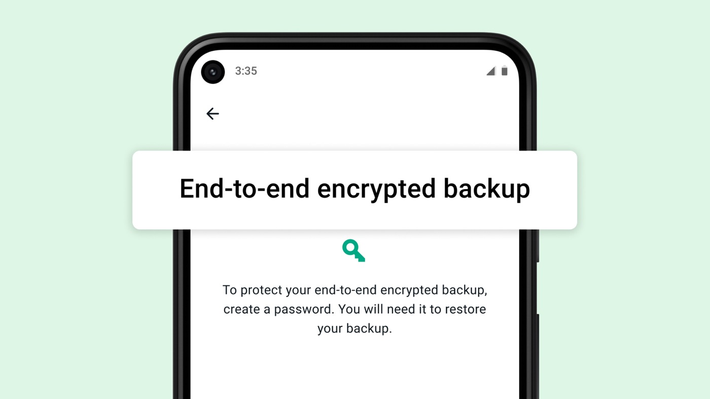 WhatsApp Sauvegarde Chiffree Bout en Bout