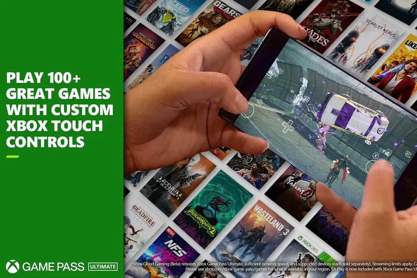 Xbox Game Pass 100 jeux compatibles smartphones