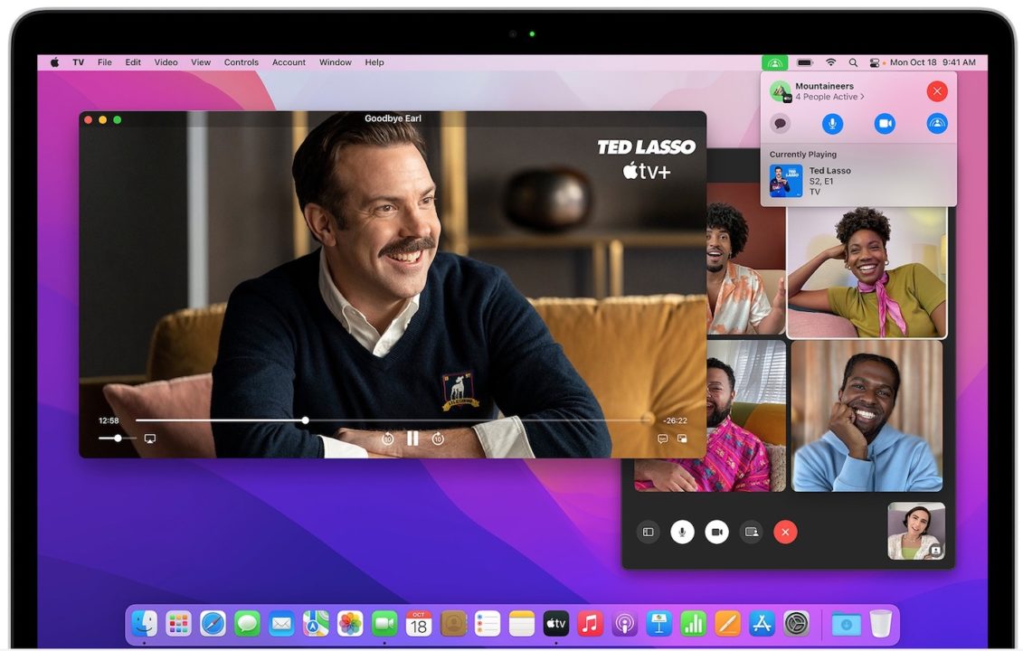Mac macOS Monterey SharePlay