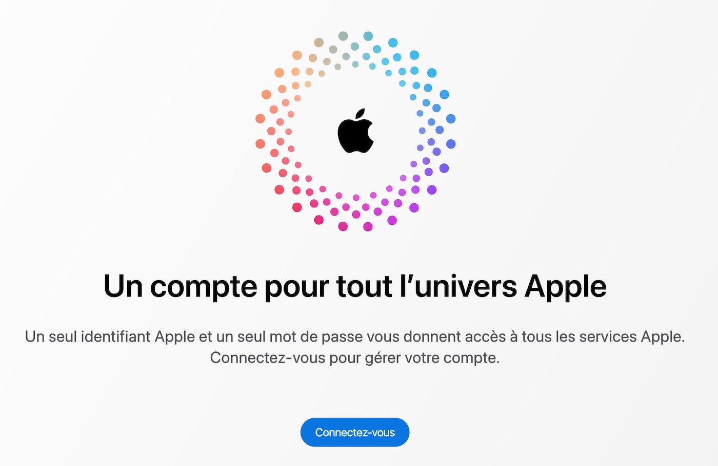 Site Identifiant Apple Nouvelle Interface