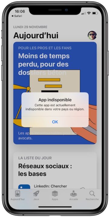Wish Disparait App Store France