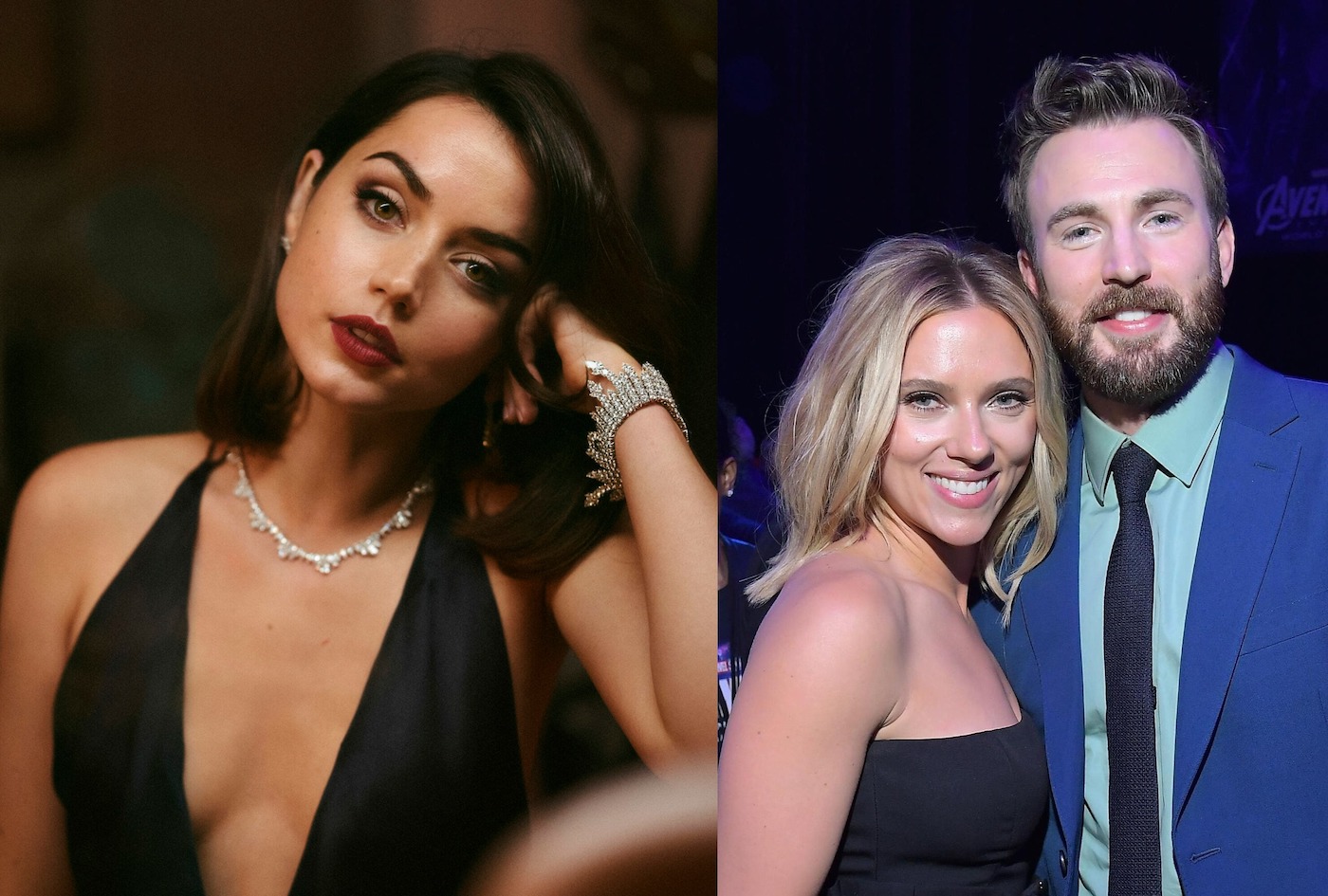 Ana de Armas Scarlett Johansson et Chris Evans