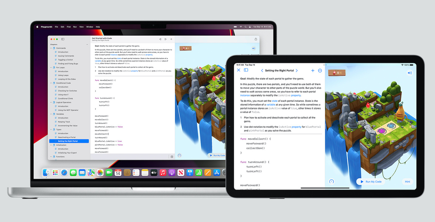 Swift Playgrounds 4 Application Mac et iPad