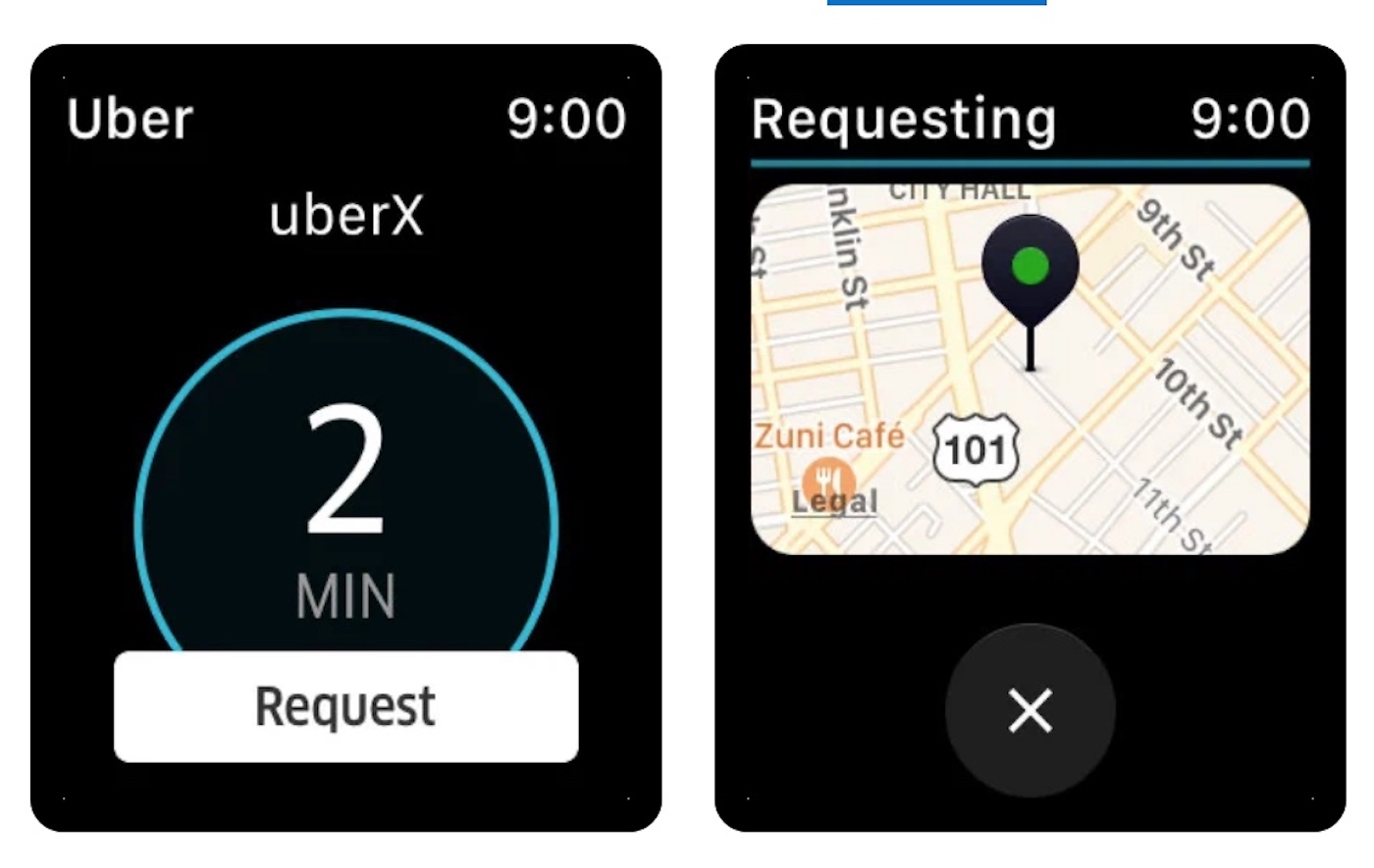 Uber Application Apple Watch