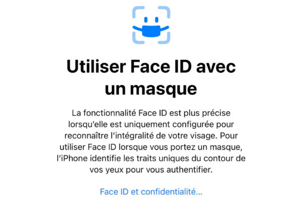 iOS 15.4 Face ID Masque Recadre