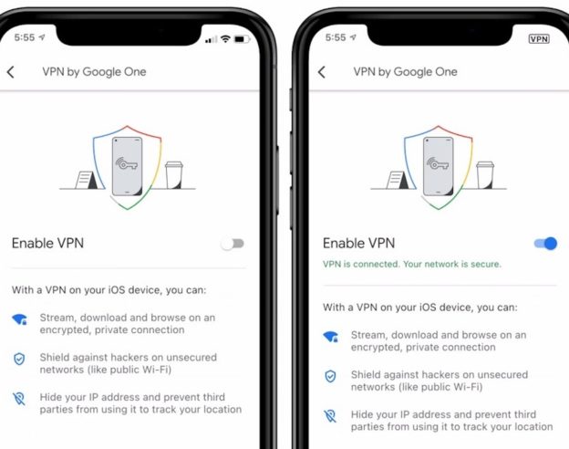 Google One VPN iPhone