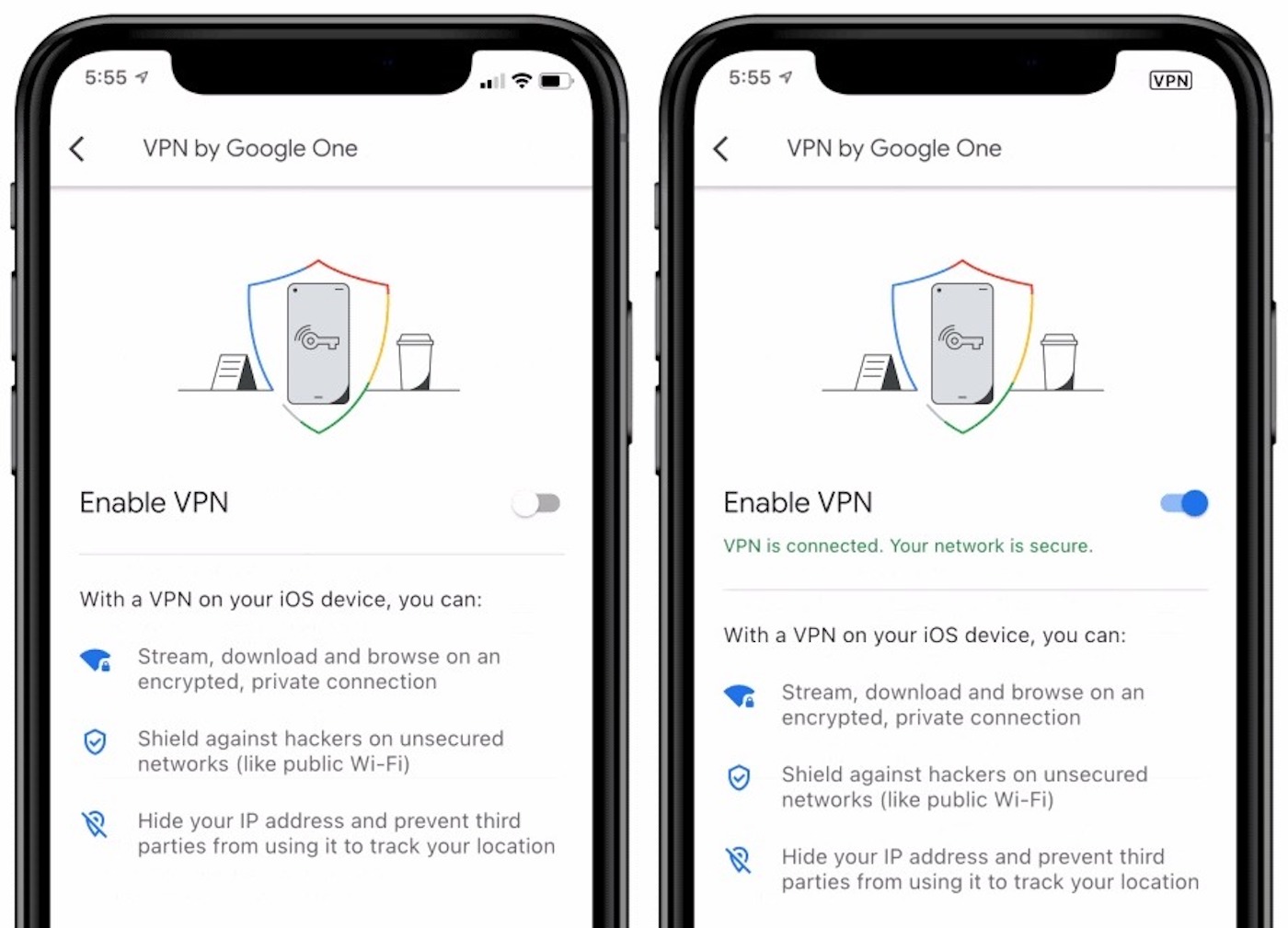 Google One VPN iPhone