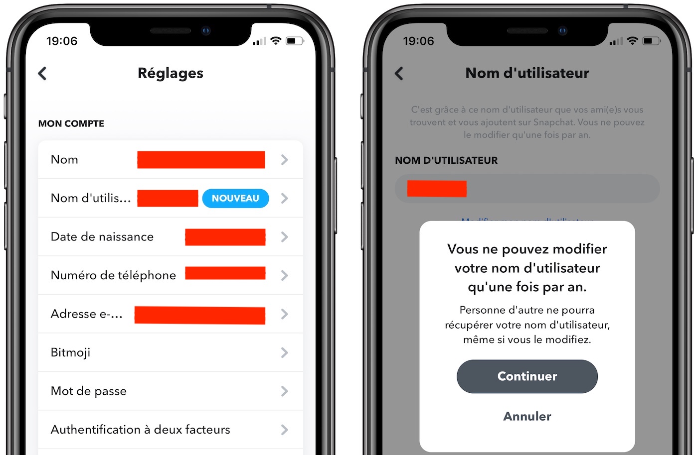 Snapchat Changer Nom Utilisateur