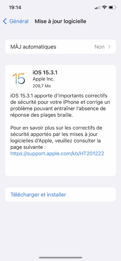 iOS 15.3.1 Disponible
