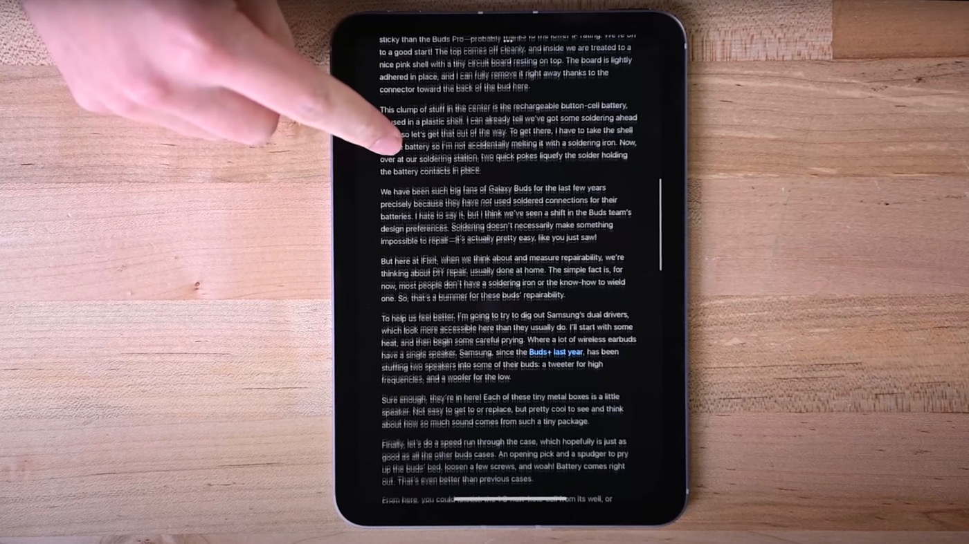 iPad mini 6 Ecran Defilement élastique Jelly Scrolling