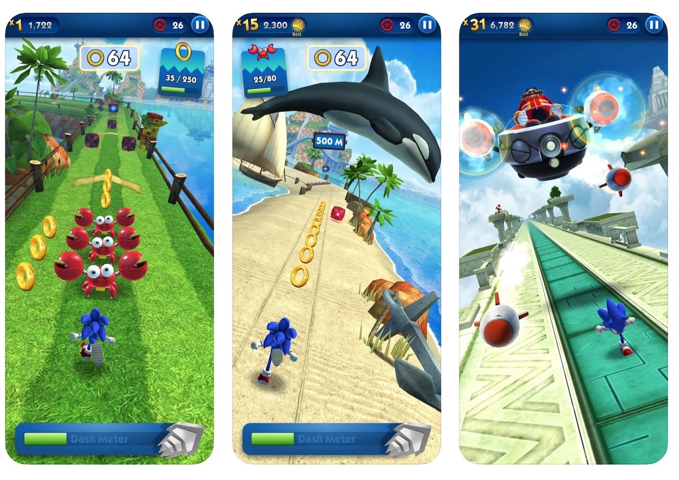 Sonic Dash Jeu iPhone