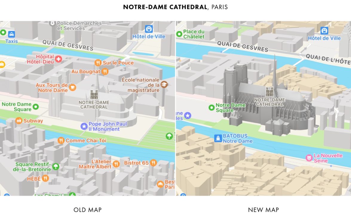 Apple Plans France Cartes Ameliorees Notre-Dame