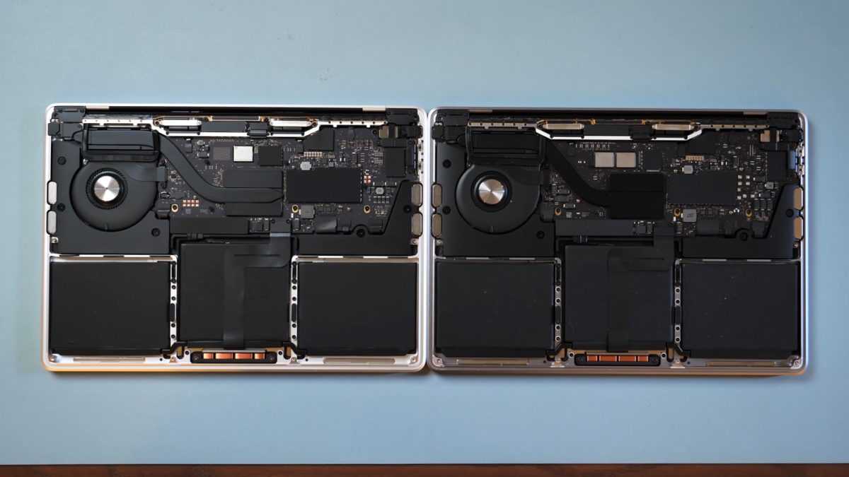 Demontage Interieur MacBook Pro M2 vs M1
