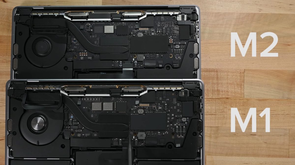 Demontage MacBook Pro M1 vs M2