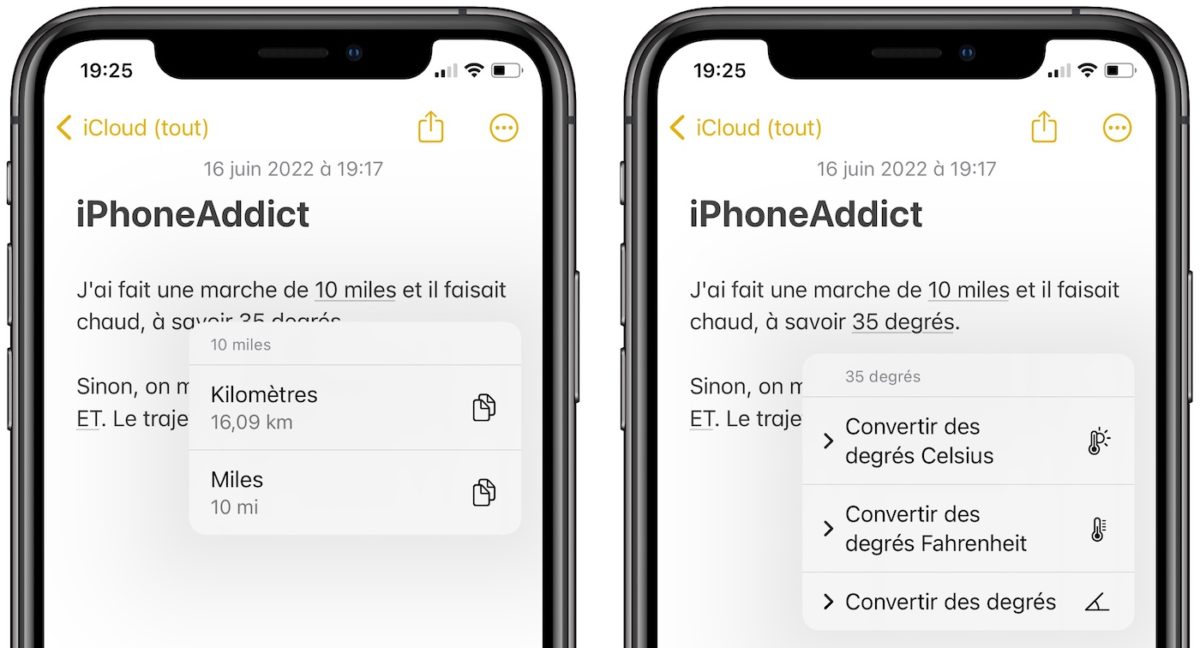 iOS 16 Conversion Unites Texte 1