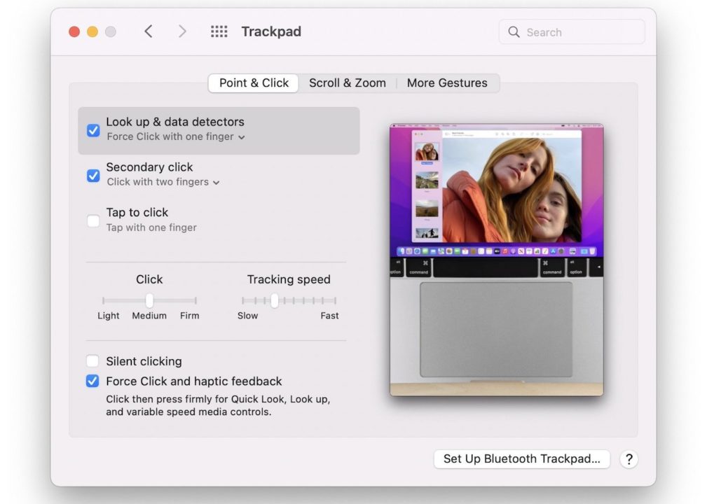 macOS Monterey Videos Explicatives Trackpad