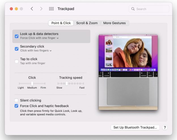 macOS Monterey Videos Explicatives Trackpad
