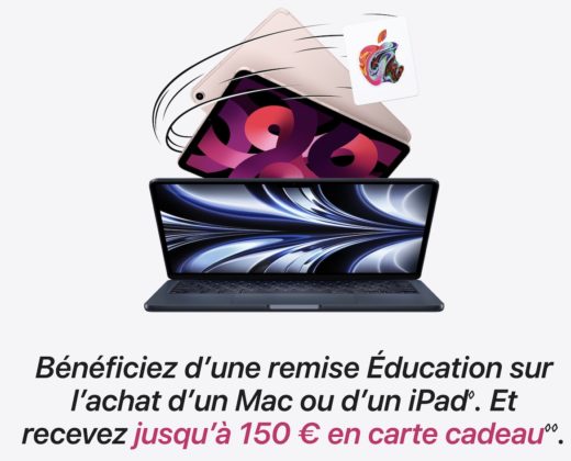 image à la une article Apple lance son Back to School 2022 en Europe avec des cartes cadeaux jusqu’à 150€