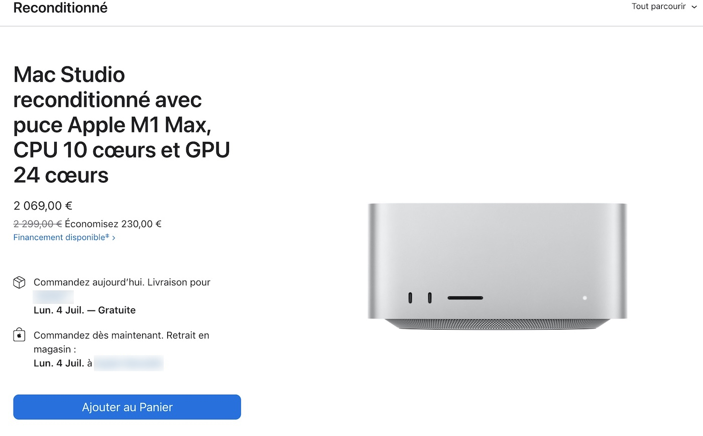 Mac Studio Reconditionné