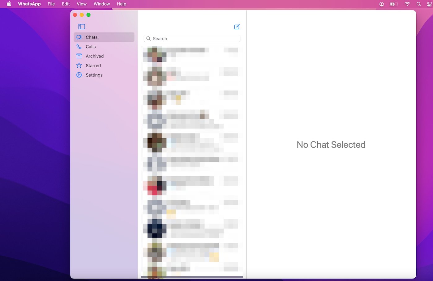 WhatsApp Application Mac Apple Silicon Interface