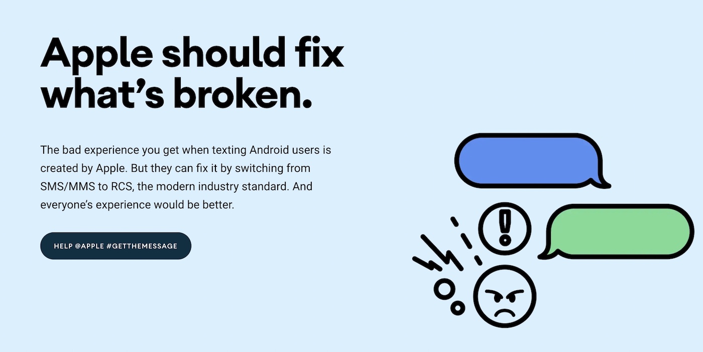 Google Campagne RCS Apple