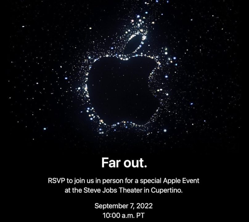 Invitation Keynote Apple 7 Septembre 2022