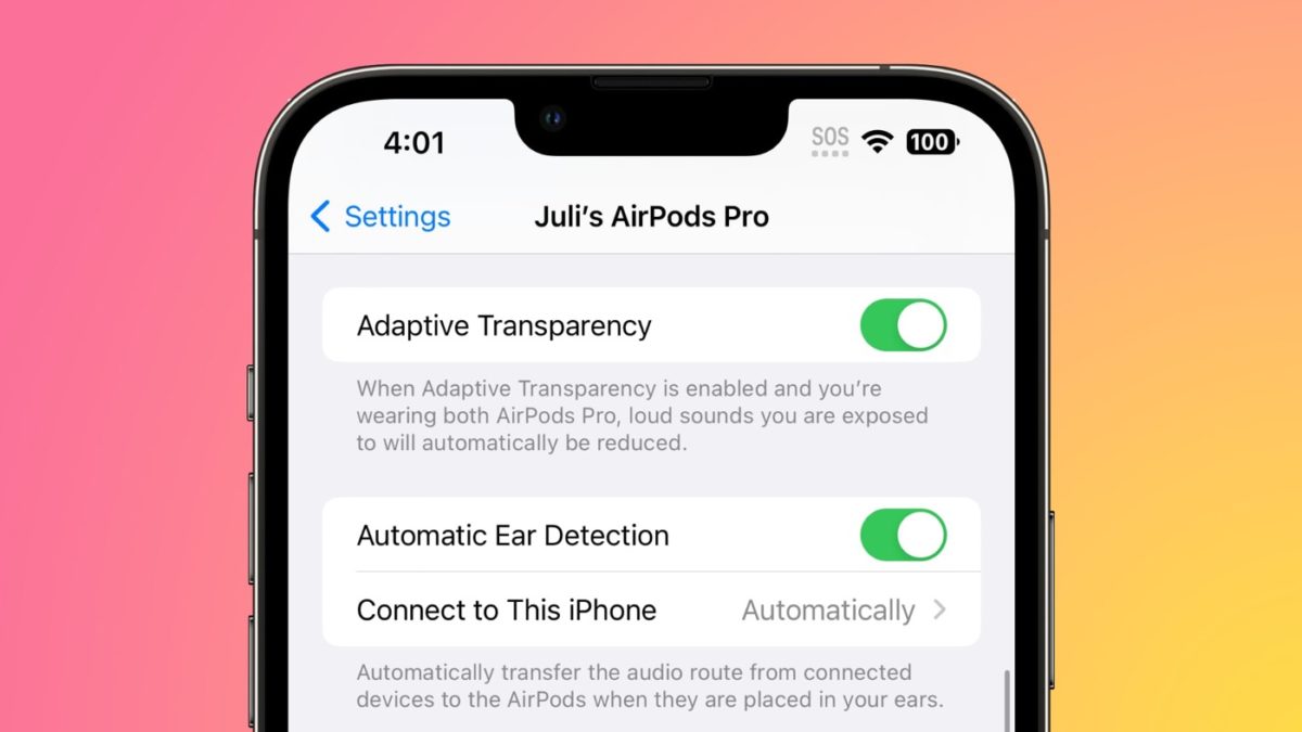 AirPods Pro Transparence Adaptative