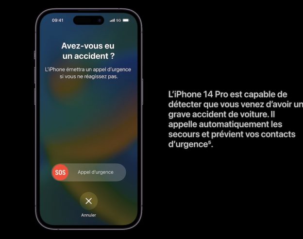 Image iPhone 14 : Apple réagit aux faux appels aux secours avec la détection d’accidents