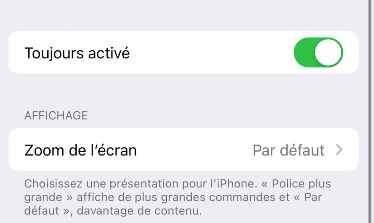 iPhone 14 Pro Option Ecran Toujours Allume