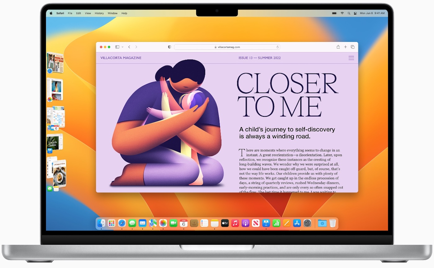 Stage Manager macOS Ventura Mac