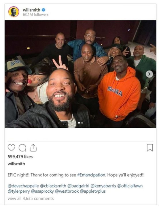 Will smith Instagram Emancipation