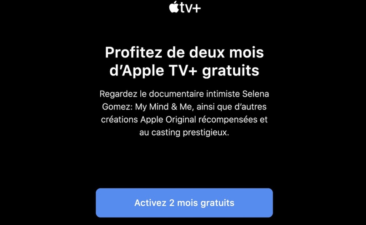 Apple TV Plus Gratuit 2 Mois