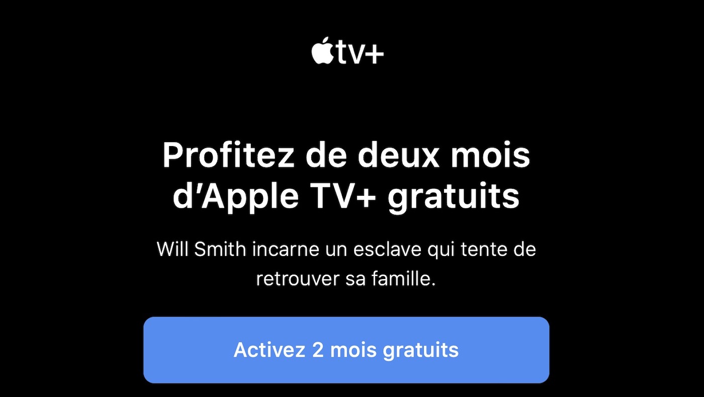 Apple TV+ is offered for 2 months for Emancipation, the film with Will Smith