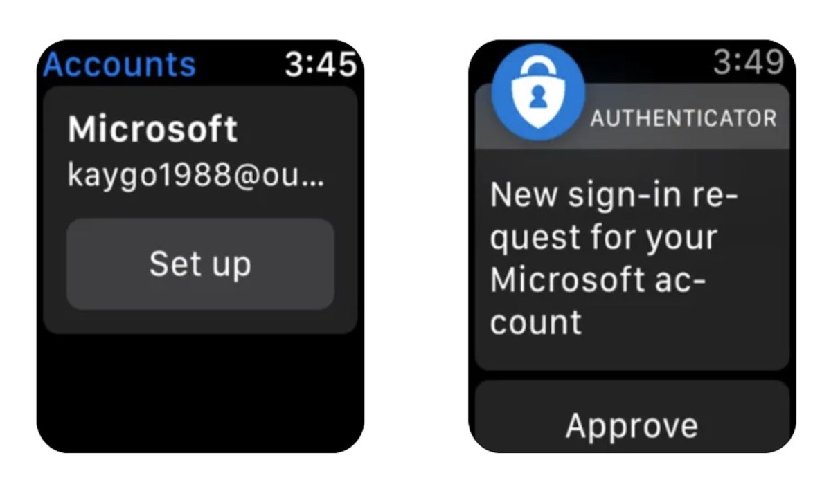 Microsoft Authenticator Application Apple Watch