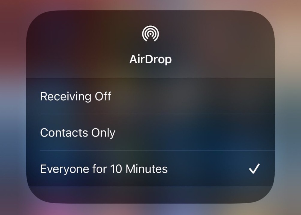 iOS 16.2 AirDrop 10 Minutes