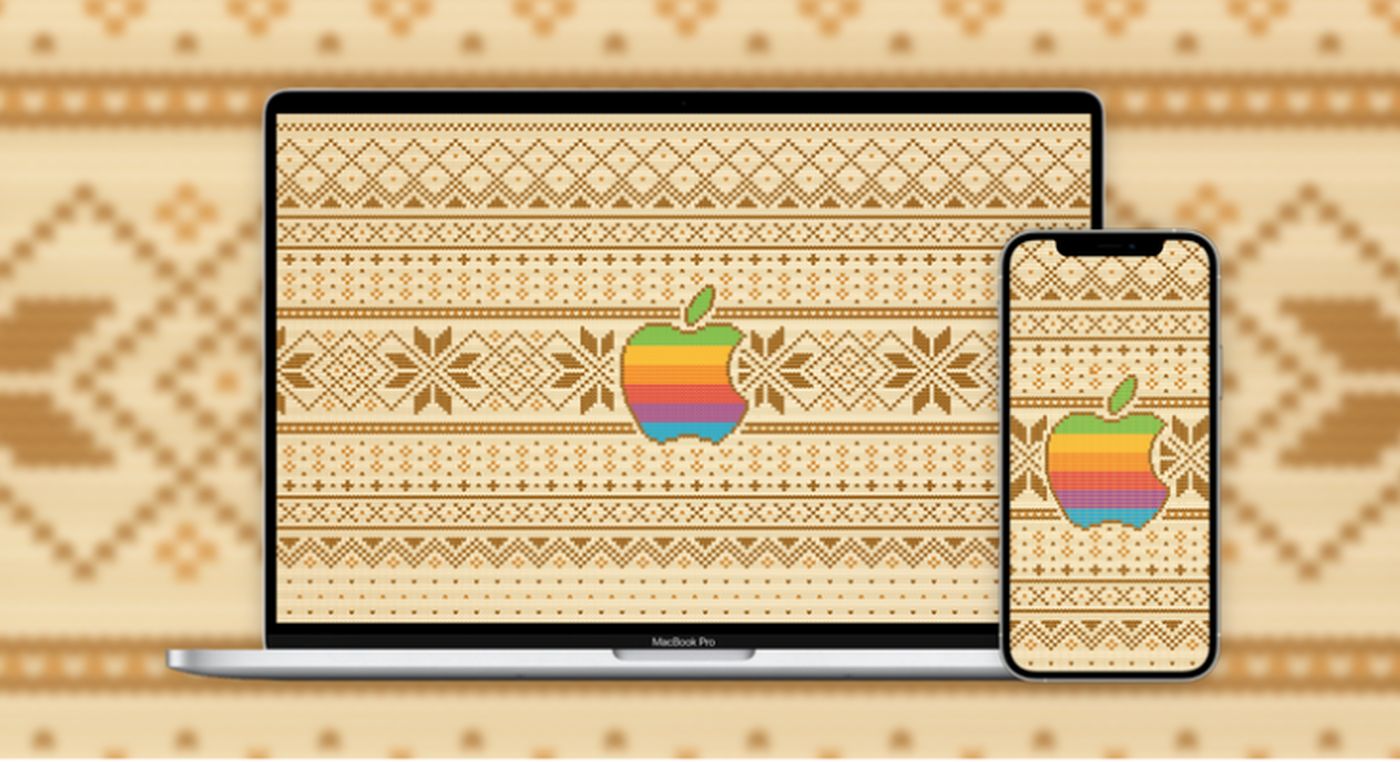 After the sweaters, the Mac and the iPhone are entitled to their “horrible” Christmas wallpaper