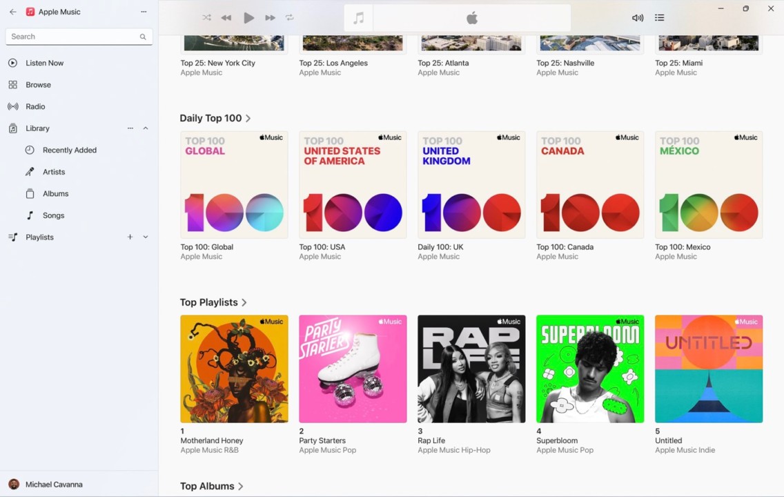 Application Apple Music Windows Playlists