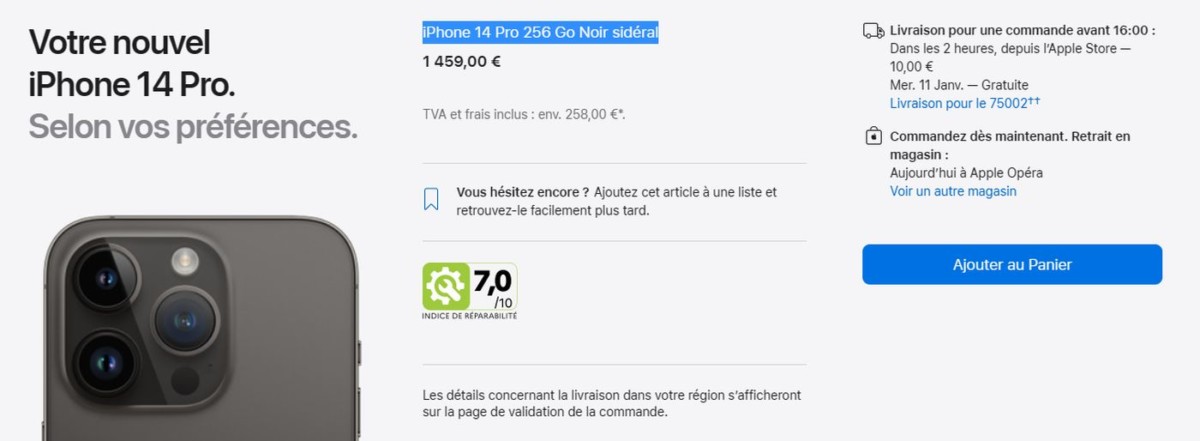 iPhone 14 Pro france