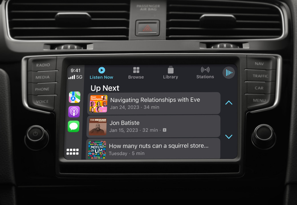 iOS 16.4 CarPlay Podcasts